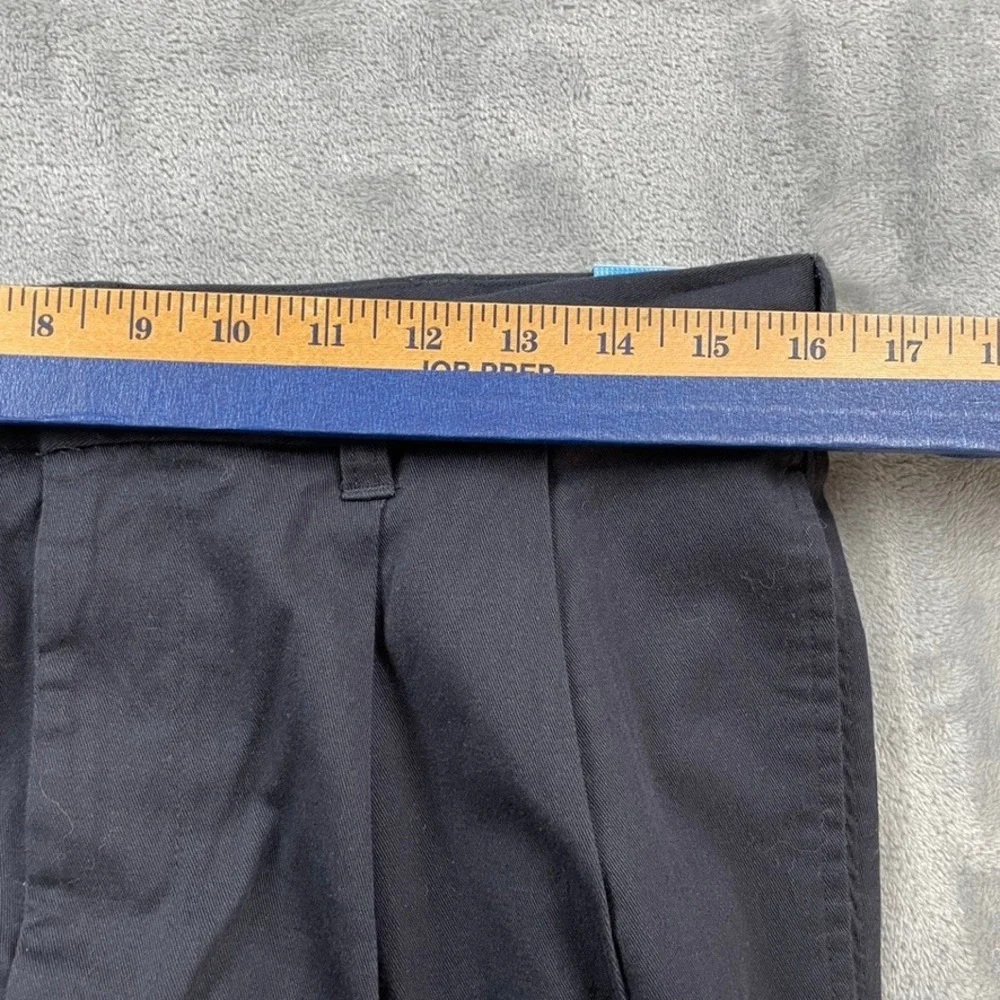 IZOD PerformX Mens Pleated Dress Pants Navy Blue 32x30 Stretch Cotton Trousers